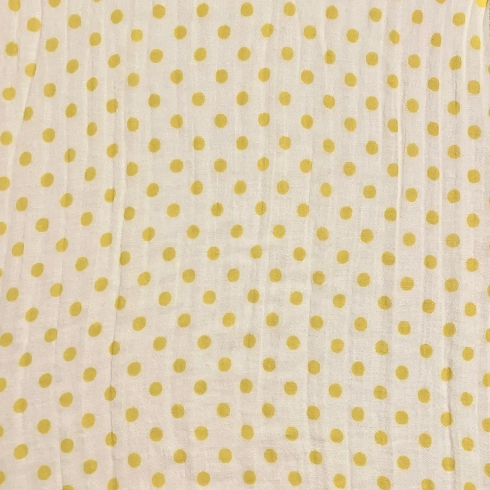 GAP scarf, white with yellow polka dots